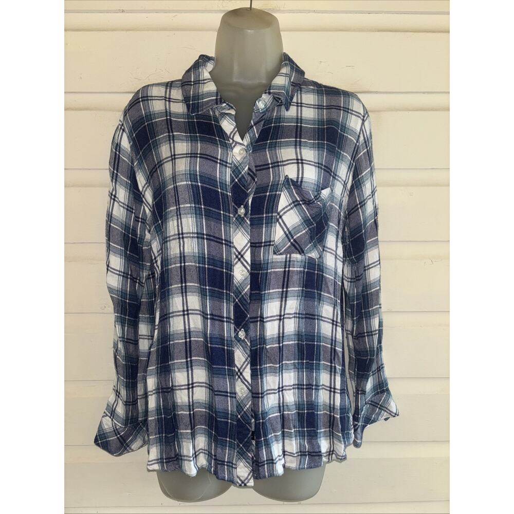 Rails Long Sleeve Button Up Top Size L